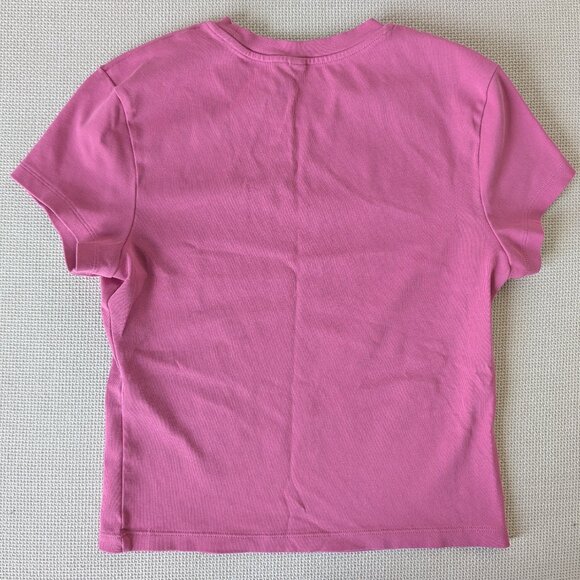 *2/$20* Uniqlo 90's y2k bright pink cotton baby tee, Size M - Picture 3 of 10